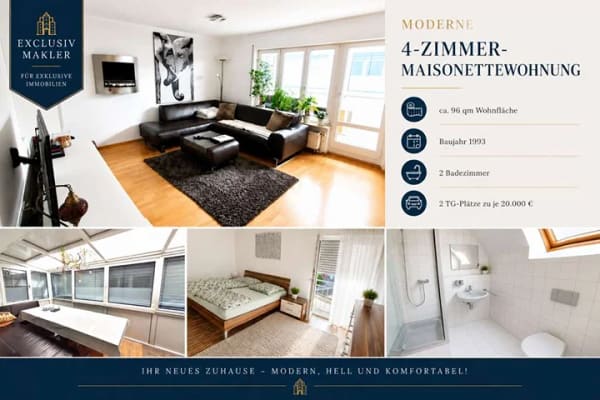 Immobilie in Winterbach - Großzügige 4-Zimmer-Maisonette | Wintergarten | 2 Bäder | 2 TG-Stellplätze - Bild 0