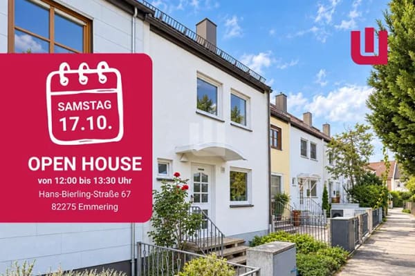 Immobilie in Emmering - WINDISCH - Schönes Reihenhaus mit loftartigem Dachgeschoss, Sauna und jeder Menge Potenzial! - Bild 0