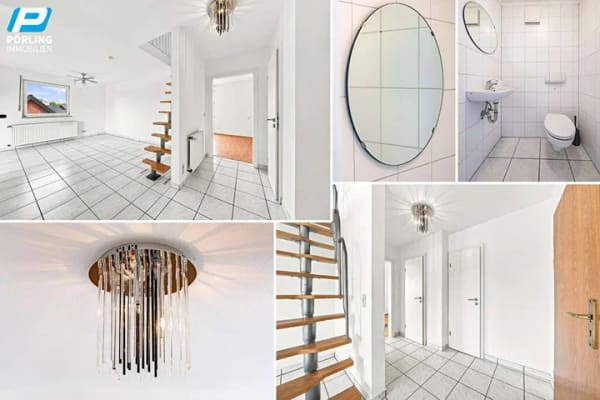 Immobilie in Bell (Hunsrück) - Moderne Maisonette-Wohnung mit Balkon + Dachterrasse, Studio & 2 Bädern – PROVISIONSFREI - Bild 1