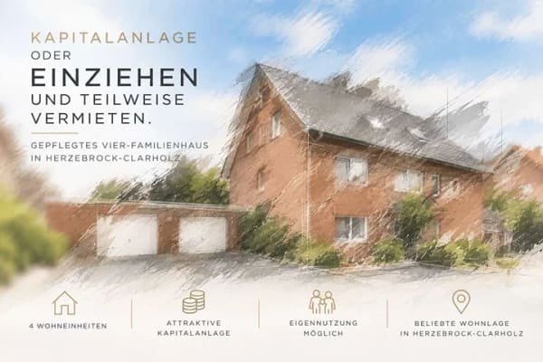Immobilie in Herzebrock-Clarholz - Gepflegtes Mehrfamilienhaus in Clarholz - Diskrete Vermarktung - Bild 1