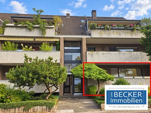 Immobilie in Meerbusch - Büderich: Gepflegte 3-Zi.-EG-Wohnung, ca. 92 m², zwei Balkonen, EBK und Garage in ruhiger Lage - Bild 0