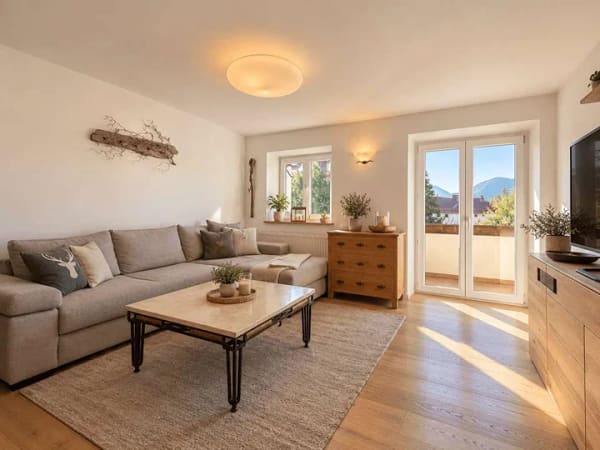 Immobilie in Hausham - Sonnige 2- Zimmer-Wohnung mit Südbalkon und eigener Garage - direkt einziehen - Bild 1
