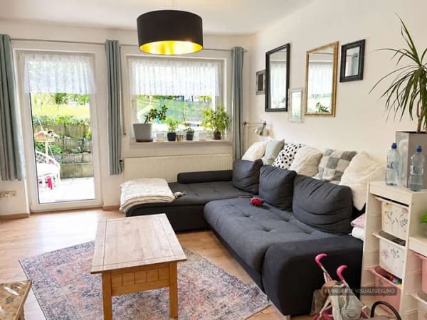 Immobilie in Zapfendorf - Lichtdurchflutete 3 - Zimmer - Terrassenwohnung mit Gartenanteil und Außenstellplatz - Bild 1