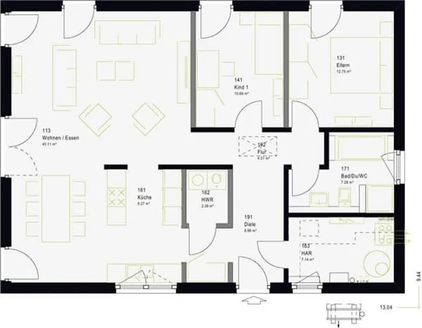 Immobilie in Rettert - ComfortStyle 10.01W - wohnen auf einer Ebene, planen Sie Ihr Traumhaus mit massa Haus!  - Bild 4