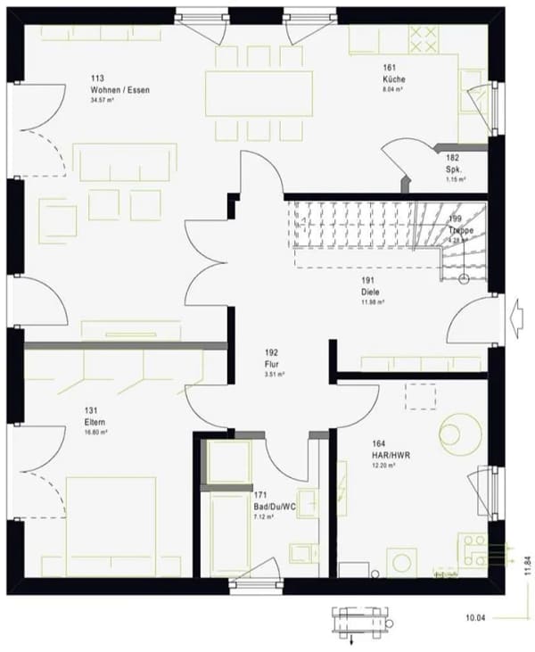 Immobilie in Bollenbach - Modern & zukunftsorientiert leben mit Flachdach! "LifeStyle 17.01F"  bauen mit massa H - Bild 4