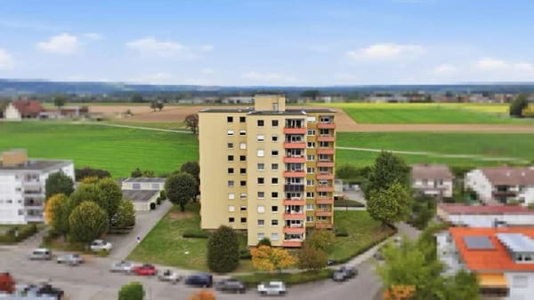 Immobilie in Baienfurt - Panorama-Wohnen im 8. OG! Helle, bezugsfreie 2-Zimmer-Wohnung in Baienfurt! - Bild 0