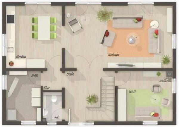 Immobilie in Hallgarten - Gemütlich mit Stil - Wohnen und Leben im Landhaus-Stil - Neubau massiv errichtet inkl. Festpreis-und Bauzeit-Garantie - Bild 3