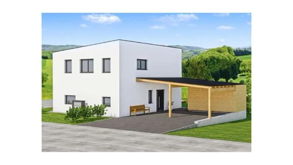 Immobilie in Mamming - Ihr Neubautraum ohne Wartezeit: Moderne Stadtvilla als fertiger Rohbau in Mamming - Bild 2