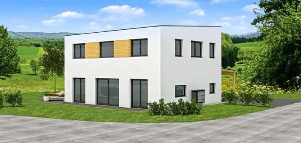 Immobilie in Mamming - Ihr Neubautraum ohne Wartezeit: Moderne Stadtvilla als fertiger Rohbau in Mamming - Bild 3