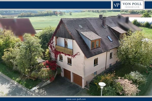 Immobilie in Weihenzell - Großzügige Doppelhaushälfte mit zwei Wohneinheiten, schönem Garten und Doppelgarage - Bild 0