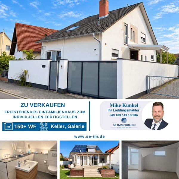 Immobilie in Altlußheim - ***Fast am Ziel*** Freistehendes Einfamilienhaus zum individuellen Fertigstellen - Bild 0
