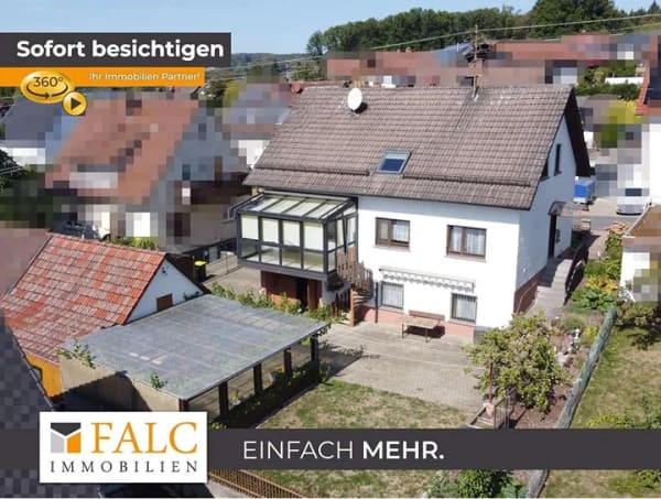 Immobilie in Limbach - Gepflegtes Zweifamilienhaus mit großzügigem Grundstück, Wintergarten und Garten - Bild 0