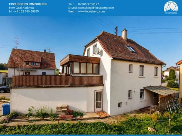 Immobilie in Aalen - EINFAMILIENHAUS MIT POTENZIAL, NEUER PELLETHEIZUNG UND 17 M² DACHTERRASSE IN AFFALTERRIED - Bild 1