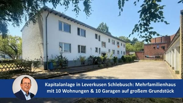 Immobilie in Leverkusen - Kapitalanlage mit Potenzial: Mehrfamilienhaus mit 10 Wohnungen  & 10 Garagen auf großem Grundstück - Bild 0
