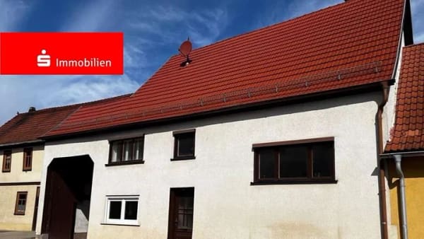 Immobilie in Nesse-Apfelstädt - Modernisierungsbedürftiges Einfamilienhaus mit Garten, Nebengelass und Garage - Bild 1
